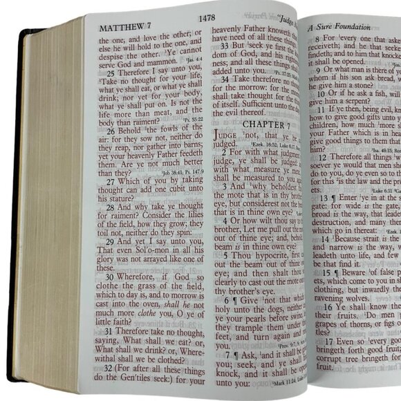 Vintage Holy Bible KJV Super Giant Print Reference Black Imitation Leather 1996 - Picture 8 of 10